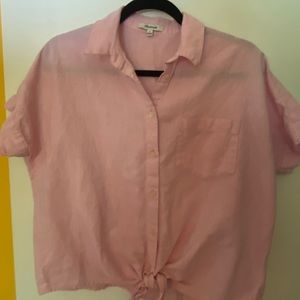 Pink cotton blouse. New